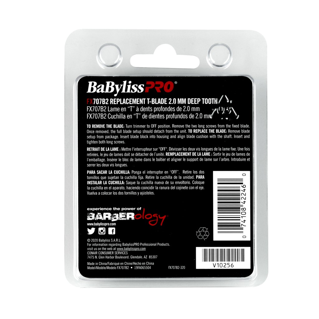 Back of Packaging for Graphite FX T-Blade | BaBylissPRO CustomFX