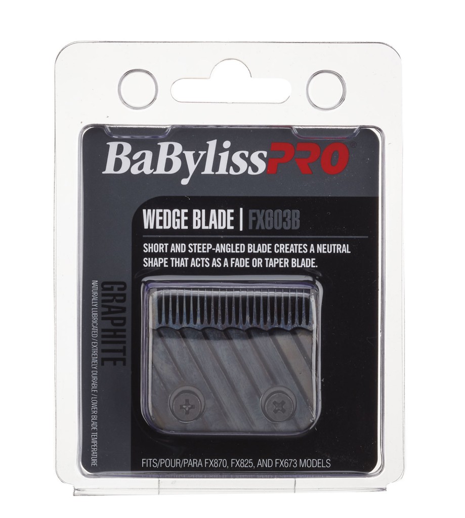 Graphite Black FX Wedge Blade in Packaging | BaBylissPRO CustomFX