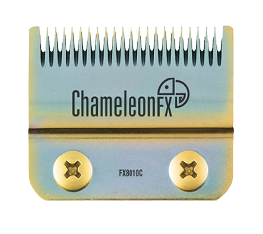 Cortadora de cabello Chameleon FX de BaBylissPRO, dorado y verde azulado, y cuchilla para cortes Fade y tornillos